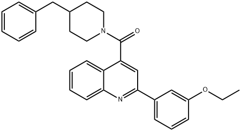 4-[(4-benzyl-1-piperidinyl)carbonyl]-2-(3-ethoxyphenyl)quinoline 结构式
