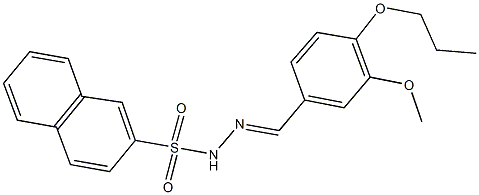 N'-(3-methoxy-4-propoxybenzylidene)-2-naphthalenesulfonohydrazide 结构式