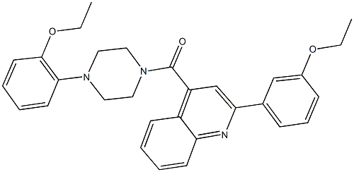 2-(3-ethoxyphenyl)-4-{[4-(2-ethoxyphenyl)-1-piperazinyl]carbonyl}quinoline 结构式