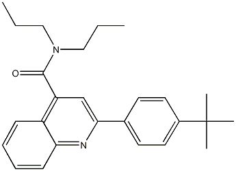 2-(4-tert-butylphenyl)-N,N-dipropyl-4-quinolinecarboxamide 结构式