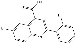 6-bromo-2-(2-bromophenyl)-4-quinolinecarboxylic acid 结构式