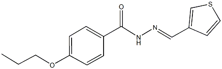 4-propoxy-N'-(3-thienylmethylene)benzohydrazide 结构式