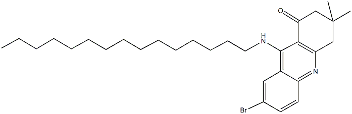 7-bromo-3,3-dimethyl-9-(pentadecylamino)-3,4-dihydro-1(2H)-acridinone 结构式