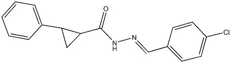 N'-(4-chlorobenzylidene)-2-phenylcyclopropanecarbohydrazide 结构式