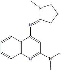 N-[2-(dimethylamino)-4-quinolinyl]-N-(1-methyl-2-pyrrolidinylidene)amine 结构式