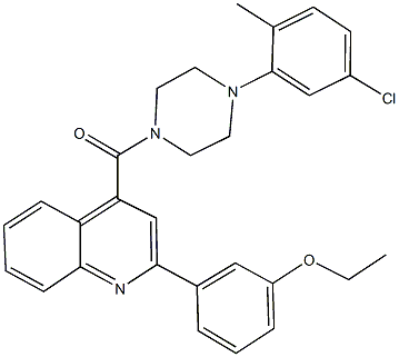 4-{[4-(5-chloro-2-methylphenyl)-1-piperazinyl]carbonyl}-2-(3-ethoxyphenyl)quinoline 结构式