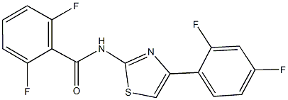 N-[4-(2,4-difluorophenyl)-1,3-thiazol-2-yl]-2,6-difluorobenzamide 结构式