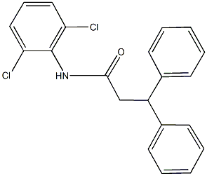 N-(2,6-dichlorophenyl)-3,3-diphenylpropanamide 结构式