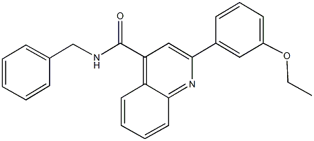 N-benzyl-2-(3-ethoxyphenyl)-4-quinolinecarboxamide 结构式