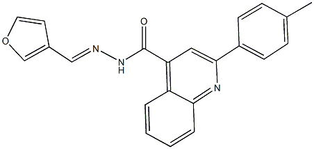 N'-(3-furylmethylene)-2-(4-methylphenyl)-4-quinolinecarbohydrazide 结构式