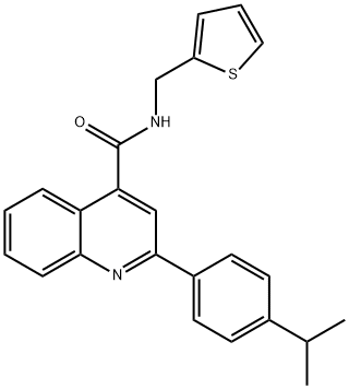 2-(4-isopropylphenyl)-N-(2-thienylmethyl)-4-quinolinecarboxamide 结构式