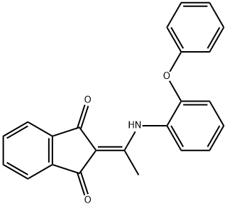 2-[1-(2-phenoxyanilino)ethylidene]-1H-indene-1,3(2H)-dione 结构式