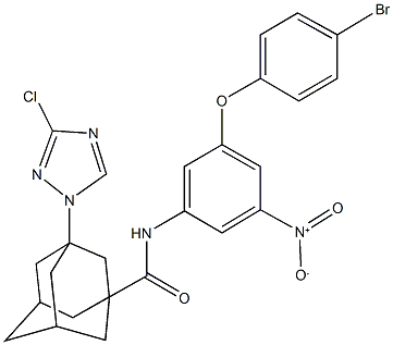 N-{3-(4-bromophenoxy)-5-nitrophenyl}-3-(3-chloro-1H-1,2,4-triazol-1-yl)-1-adamantanecarboxamide 结构式