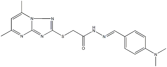 N'-[4-(dimethylamino)benzylidene]-2-[(5,7-dimethyl[1,2,4]triazolo[1,5-a]pyrimidin-2-yl)sulfanyl]acetohydrazide 结构式