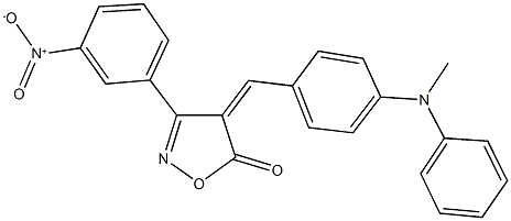 3-{3-nitrophenyl}-4-[4-(methylanilino)benzylidene]-5(4H)-isoxazolone 结构式