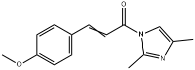 4-[3-(2,4-dimethyl-1H-imidazol-1-yl)-3-oxo-1-propenyl]phenyl methyl ether 结构式