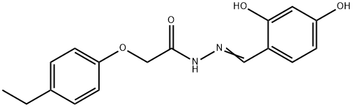 N'-(2,4-dihydroxybenzylidene)-2-(4-ethylphenoxy)acetohydrazide 结构式