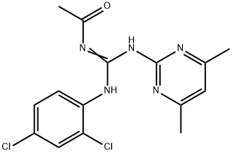 N''-acetyl-N-(2,4-dichlorophenyl)-N'-(4,6-dimethyl-2-pyrimidinyl)guanidine 结构式