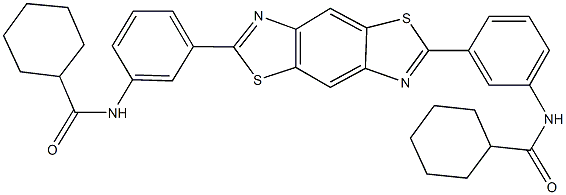 N-[3-(6-{3-[(cyclohexylcarbonyl)amino]phenyl}[1,3]thiazolo[5,4-f][1,3]benzothiazol-2-yl)phenyl]cyclohexanecarboxamide 结构式