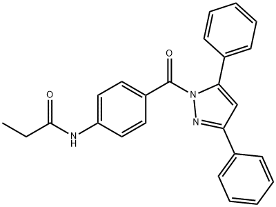 N-{4-[(3,5-diphenyl-1H-pyrazol-1-yl)carbonyl]phenyl}propanamide 结构式