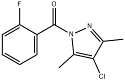 4-chloro-1-(2-fluorobenzoyl)-3,5-dimethyl-1H-pyrazole 结构式