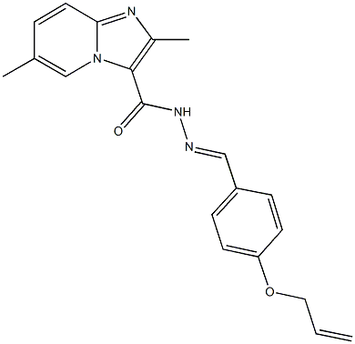 N'-[4-(allyloxy)benzylidene]-2,6-dimethylimidazo[1,2-a]pyridine-3-carbohydrazide 结构式