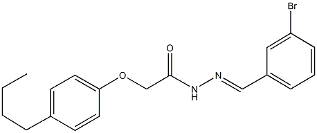 N'-(3-bromobenzylidene)-2-(4-butylphenoxy)acetohydrazide 结构式