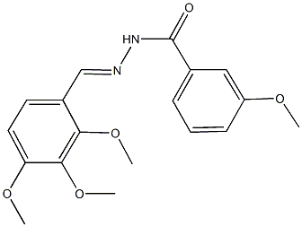 3-methoxy-N'-(2,3,4-trimethoxybenzylidene)benzohydrazide 结构式