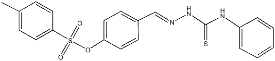 4-[2-(anilinocarbothioyl)carbohydrazonoyl]phenyl 4-methylbenzenesulfonate 结构式