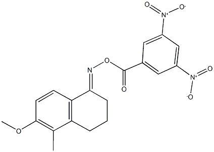 6-methoxy-5-methyl-3,4-dihydro-1(2H)-naphthalenone O-{3,5-bisnitrobenzoyl}oxime 结构式