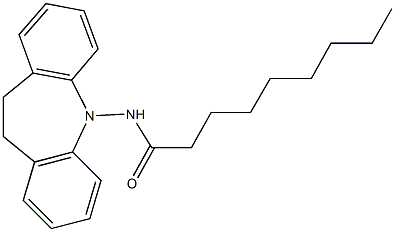 N-(10,11-dihydro-5H-dibenzo[b,f]azepin-5-yl)nonanamide 结构式