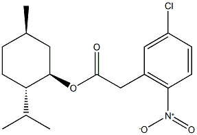 2-isopropyl-5-methylcyclohexyl {5-chloro-2-nitrophenyl}acetate 结构式