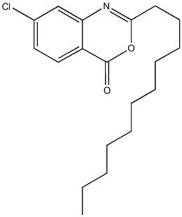 7-chloro-2-undecyl-4H-3,1-benzoxazin-4-one 结构式