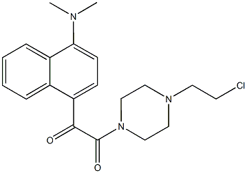 2-[4-(2-chloroethyl)-1-piperazinyl]-1-[4-(dimethylamino)-1-naphthyl]-2-oxoethanone 结构式