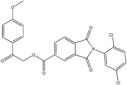 2-(4-methoxyphenyl)-2-oxoethyl 2-(2,5-dichlorophenyl)-1,3-dioxo-5-isoindolinecarboxylate 结构式