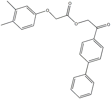 2-[1,1'-biphenyl]-4-yl-2-oxoethyl (3,4-dimethylphenoxy)acetate 结构式