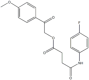 2-(4-methoxyphenyl)-2-oxoethyl 4-(4-fluoroanilino)-4-oxobutanoate 结构式