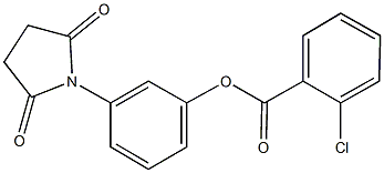 3-(2,5-dioxo-1-pyrrolidinyl)phenyl 2-chlorobenzoate 结构式