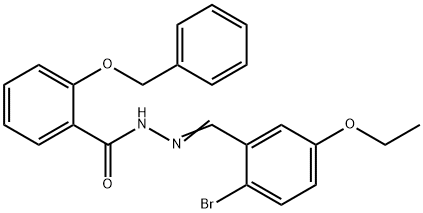 2-(benzyloxy)-N'-(2-bromo-5-ethoxybenzylidene)benzohydrazide 结构式