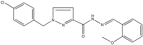 1-(4-chlorobenzyl)-N'-(2-methoxybenzylidene)-1H-pyrazole-3-carbohydrazide 结构式