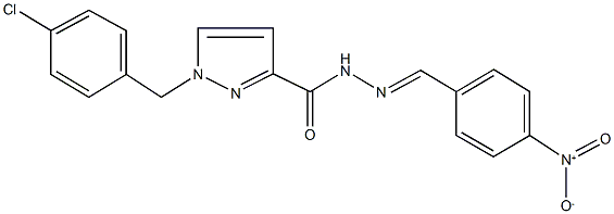 1-(4-chlorobenzyl)-N'-{4-nitrobenzylidene}-1H-pyrazole-3-carbohydrazide 结构式