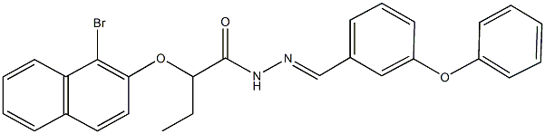 2-[(1-bromo-2-naphthyl)oxy]-N'-(3-phenoxybenzylidene)butanohydrazide 结构式