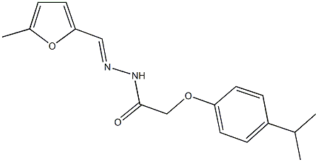 2-(4-isopropylphenoxy)-N'-[(5-methyl-2-furyl)methylene]acetohydrazide 结构式