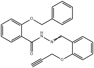 2-(benzyloxy)-N'-[2-(2-propynyloxy)benzylidene]benzohydrazide 结构式