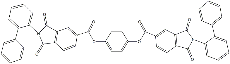 4-{[(2-[1,1'-biphenyl]-2-yl-1,3-dioxo-2,3-dihydro-1H-isoindol-5-yl)carbonyl]oxy}phenyl 2-[1,1'-biphenyl]-2-yl-1,3-dioxo-5-isoindolinecarboxylate 结构式