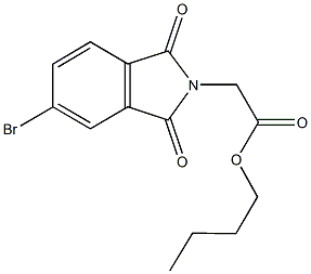 butyl (5-bromo-1,3-dioxo-1,3-dihydro-2H-isoindol-2-yl)acetate 结构式