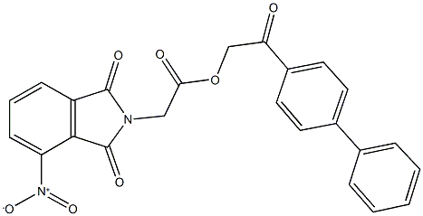2-[1,1'-biphenyl]-4-yl-2-oxoethyl {4-nitro-1,3-dioxo-1,3-dihydro-2H-isoindol-2-yl}acetate 结构式