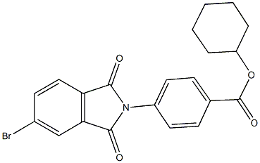 cyclohexyl 4-(5-bromo-1,3-dioxo-1,3-dihydro-2H-isoindol-2-yl)benzoate 结构式