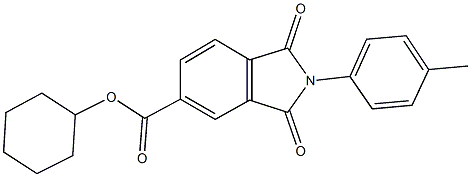 cyclohexyl 2-(4-methylphenyl)-1,3-dioxo-5-isoindolinecarboxylate 结构式