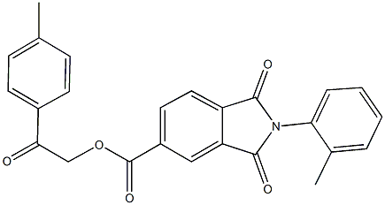 2-(4-methylphenyl)-2-oxoethyl 2-(2-methylphenyl)-1,3-dioxo-5-isoindolinecarboxylate 结构式